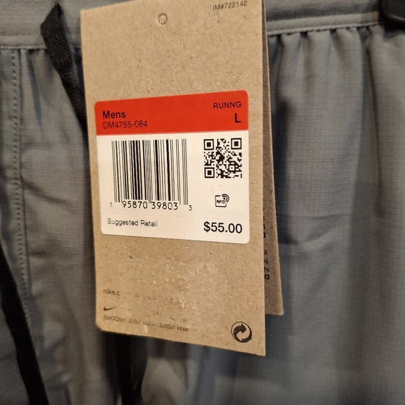 Nike Stride Men's Dri-FIT 5" Brief-Lined Running Shorts Grey LARGE - Picture 4 of 4